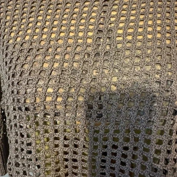 Express open knit metallic cropped sweater XS - Picture 5 of 6